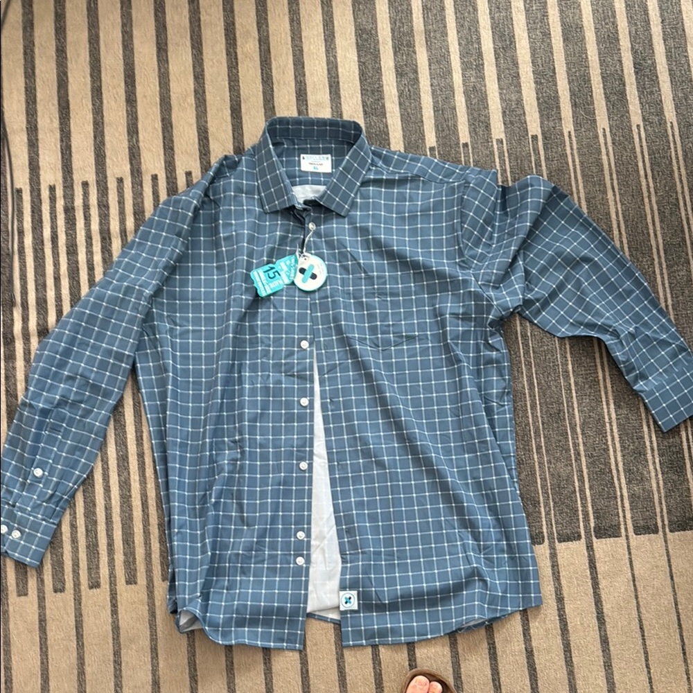 NWT &Collar Casual Button Down Dress Shirt
